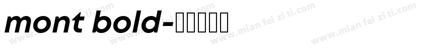 mont bold字体转换